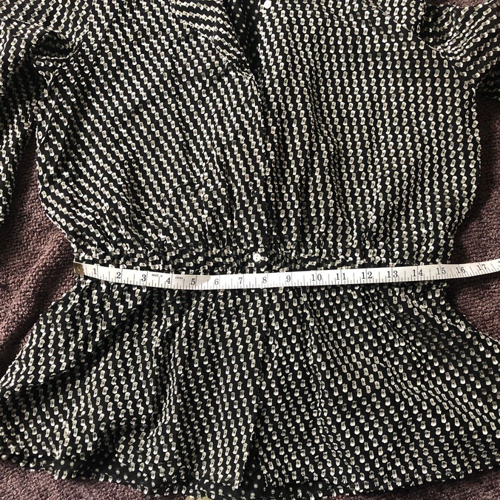 & Other Stories Black and White Pattern Blouse - Picture 8 of 11